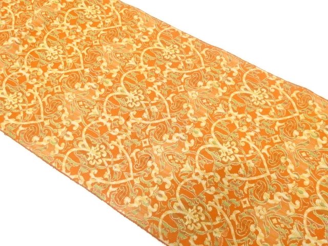 JAPANESE NAGOYA OBI / WOVEN FLORAL SARASA